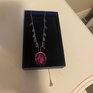Swaroski long chain necklace
